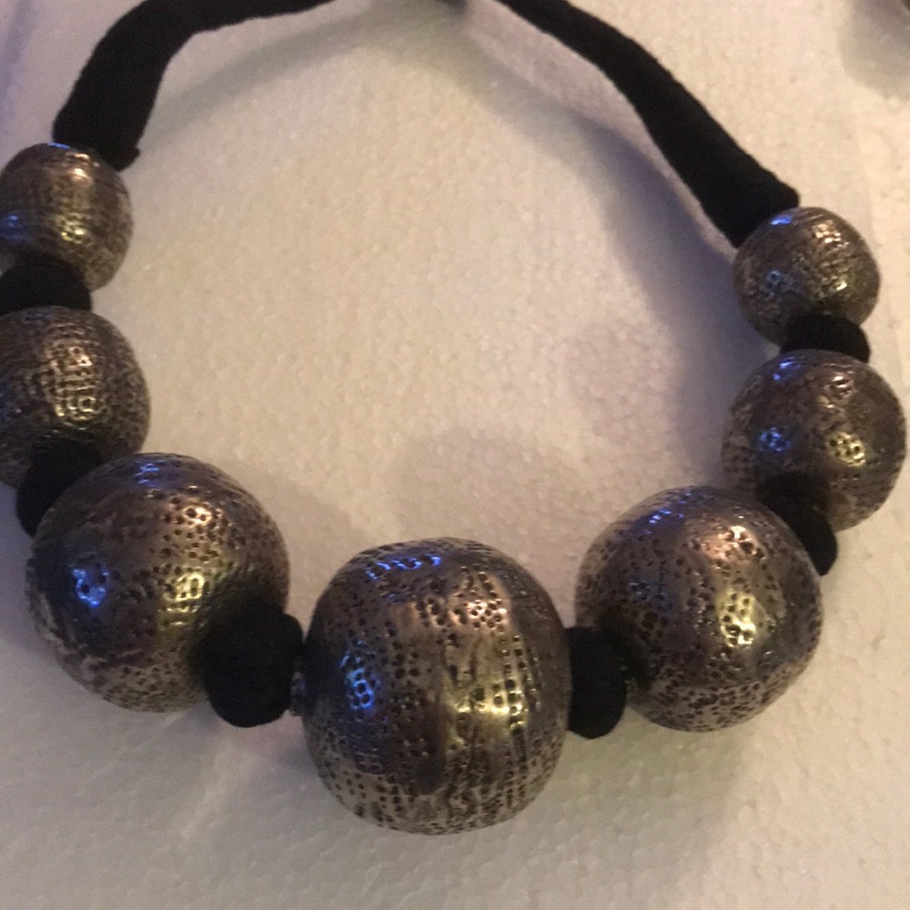 Vintage boho ball choker necklace